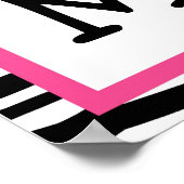 Trendy Zebra Print Nursery Wall Art Name Print (Hoek)