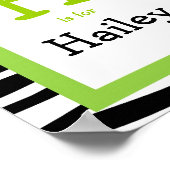 Trendy Zebra Print Nursery Wall Art Name Print (Hoek)