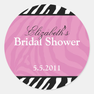 Trendy Zebra Stripe Favor Stickers