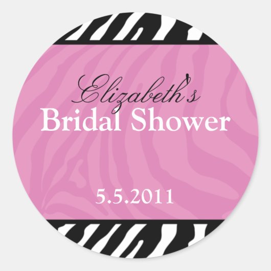 Trendy Zebra Stripe Favor Stickers (Voorkant)