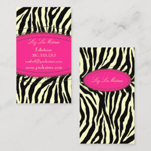 Trendy zebraprint visitekaartje