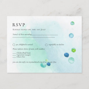Trendy Zee Glas Waterverf RSVP Menu