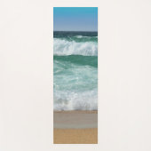 Trendy Zee Waves Seaside Sand Beach Sjabloon Yogamat (Voorkant)