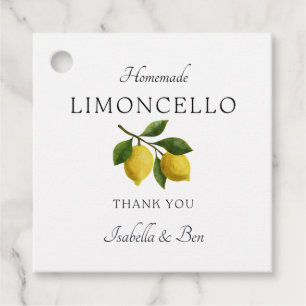 Trendy zelfgemaakte citroen Limoncello likeur fles Bedankjes Labels