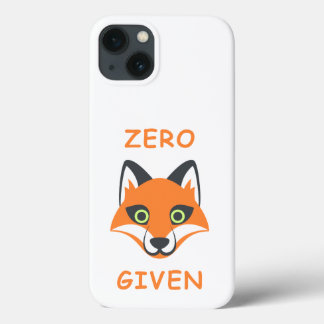 Trendy Zero Fox met de zin Emoji Cartoon iPhone 13 Hoesje