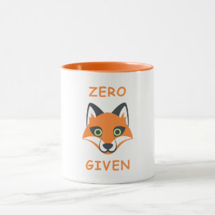 Trendy Zero Fox met de zin Emoji Cartoon Mok
