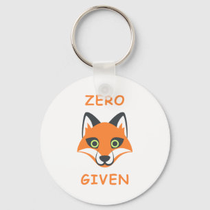 Trendy Zero Fox met de zin Emoji Cartoon Sleutelhanger