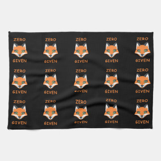 Trendy Zero Fox met de zin Emoji Cartoon Theedoek