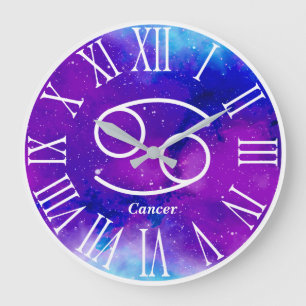 Trendy Zodiac Nebula Cancer Symbool Grote Klok