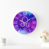 Trendy Zodiac Nebula Leo-symbool Grote Klok (Huis)