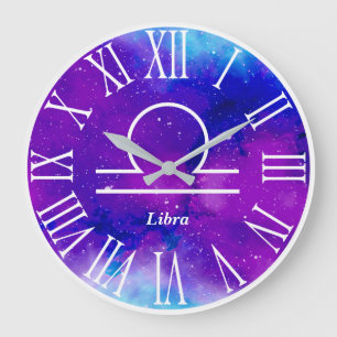 Trendy Zodiac Nebula Libra Symbol Grote Klok