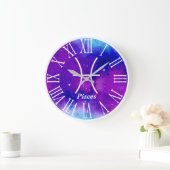 Trendy Zodiac Nebula Pisces Symbol Grote Klok (Huis)
