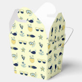 Trendy zomer pictogrammen patroon bedankdoosjes (Geopend)