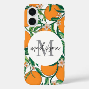 Trendy zomer Sinaasappels citrusvruchten bloesem p iPhone 16 Hoesje
