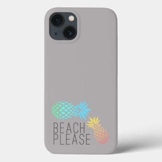 trendy zomer " strand alsjeblieft " , kleurrijke a Case-Mate iPhone case (Achterkant)