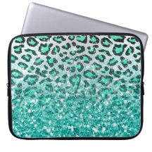trendy zomeraqua green leopard animal print