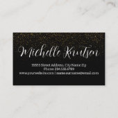 Trendy zwart en goud make-up artiest haar salon visitekaartje (Achterkant)