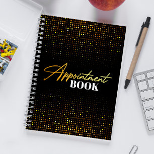 Trendy Zwart & Goud Afspraakboek voor Kappers Planner