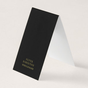 Trendy Zwart Goud Creatief Uniek Eenvoudig Visitekaartjes