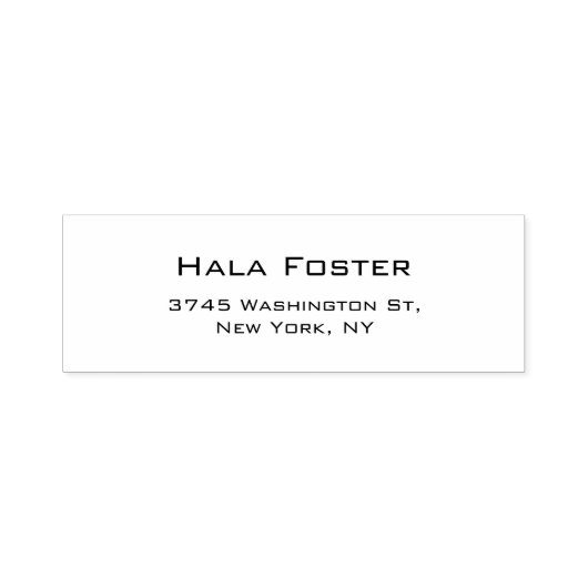 Trendy Zwart & Wit Eenvoudig Elegante Moderne Stij Zelfinktende Stempel (Design)