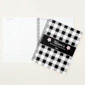 Trendy zwart wit geruit Home School les Planner (Display)