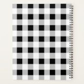 Trendy zwart wit geruit Home School les Planner (Achterkant)