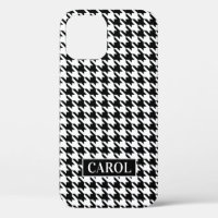 Trendy zwart-wit houndstooth-controlepatroon