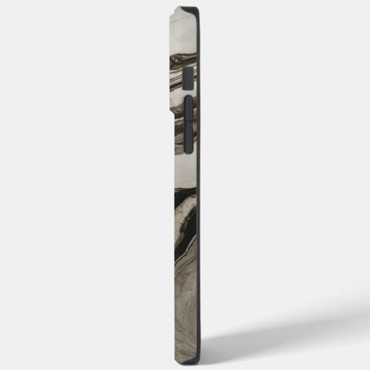 Trendy Zwart Wit Marmer Cool Case-Mate iPhone Case (Achterkant / Links)