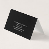 Trendy Zwart & Wit Plain Creatief Modern Linnen Visitekaartjes (Achterkant)