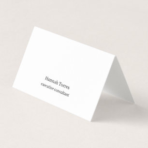 Trendy Zwart & Wit Plain Creatief Modern Linnen Visitekaartjes