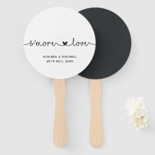 Trendy zwart-wit typografie S'more Liefde Handwaaier