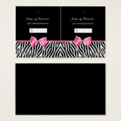 Trendy zwart-wit zebra print hang Label Visitekaartje (Voorkant /achterkant)
