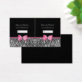 Trendy zwart-wit zebra print hang Label Visitekaartje (Bureau)