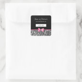 Trendy zwart-wit zebra print prijs Label (Tas)