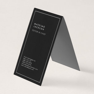 Trendy Zwarte Witte Rand Modern  Visitekaartjes