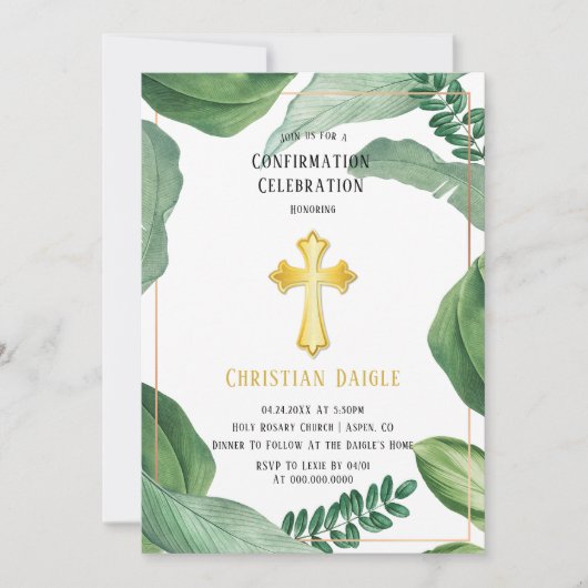 Trendygreenery Gold Cross-bevestigingen Kaart (Voorkant)