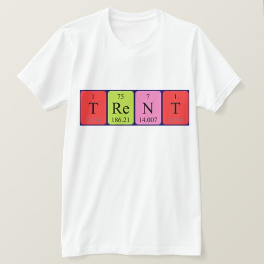 Trent periodiek table name shirt (Design voorkant)