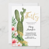 Trente 30e anniversaire Invitation cactus fiesta (Devant)