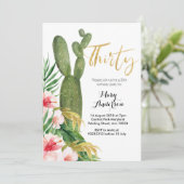 Trente 30e anniversaire Invitation cactus fiesta (Debout devant)