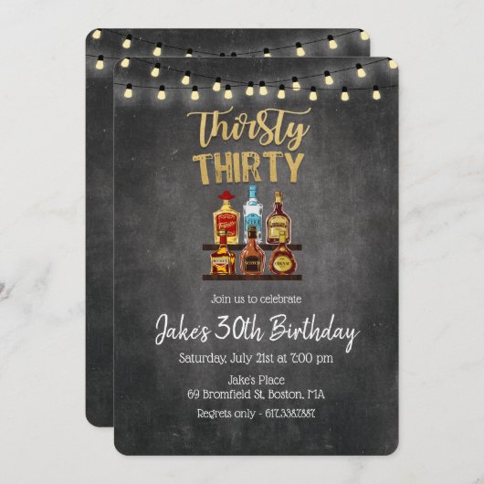 Trente Anniversaire Invitation (Devant / Derrière)