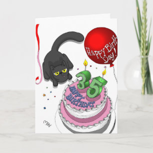 Trente-cinquième carte d'anniversaire d'onyx