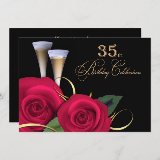 trente-cinquième Invitations de coutume de (Devant / Derrière)