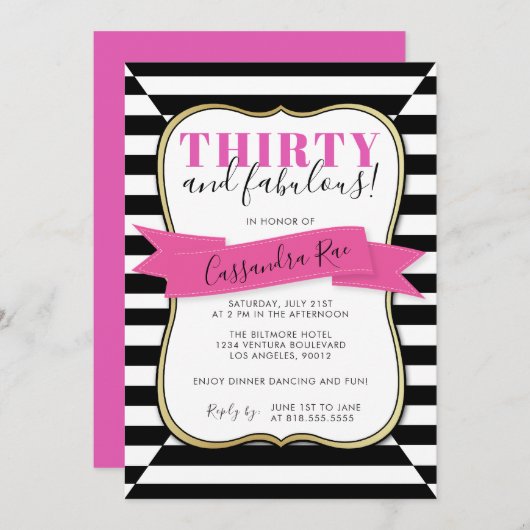 TRENTE ET FABULE | INVITATION STRICTE (Devant / Derrière)