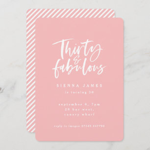trente et fabuleux anniversaire photo invitation