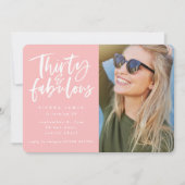 trente et fabuleux anniversaire photo invitation (Devant)