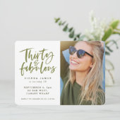 trente et invitation fabuleux de photo de fête (Debout devant)