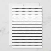 Trente Invitation d'anniversaire noir et blanc (Dos)