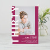 TRENTE Photo moderne 30e anniversaire Invitation d (Debout devant)