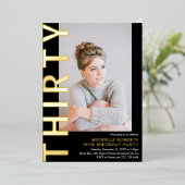 TRENTE Photo moderne 30e anniversaire Invitation d (Debout devant)