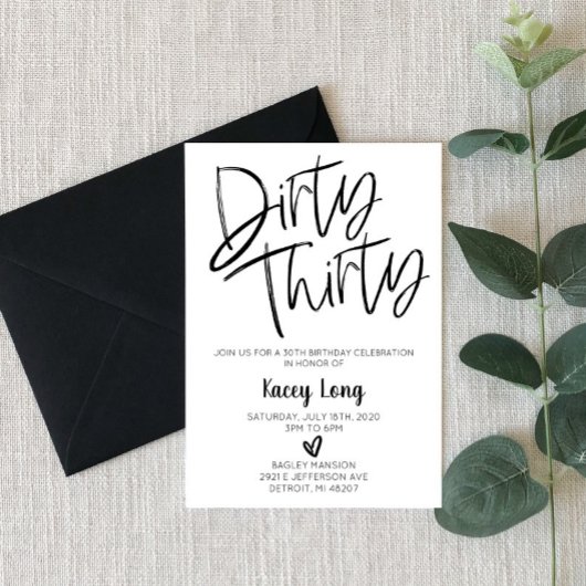 Trente-trente 30e anniversaire Invitation